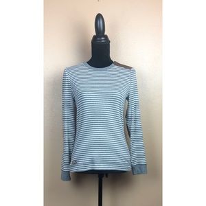 Ralph Lauren Striped Gray&White Long Sleeve Top